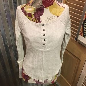 Shyanne Long Sleeve Top w/ Knit Detail